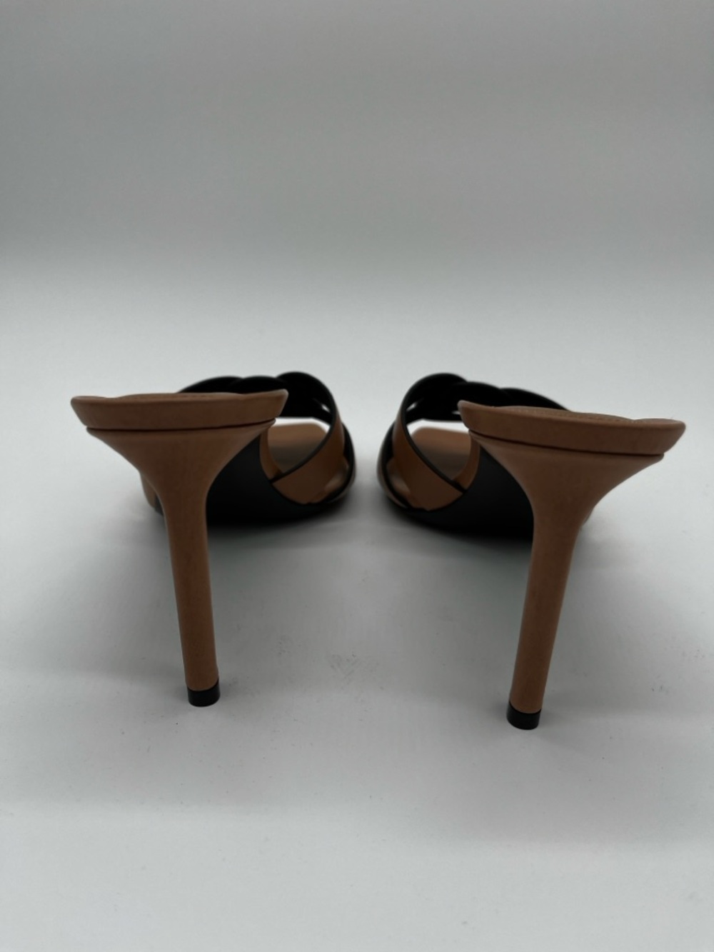 Saint Laurent Tribute 85 Mule Heels Woven Leather Brown - 37 (US 7) - Picture 8 of 11